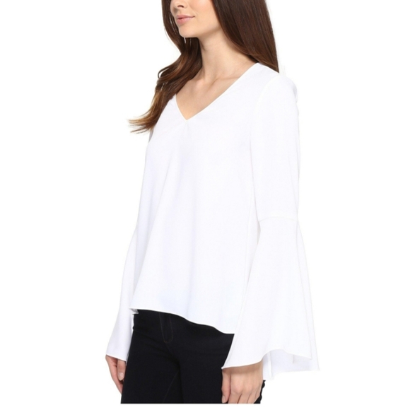 Catherine Malandrino v-neck bell sleeves blouse - Picture 2 of 9